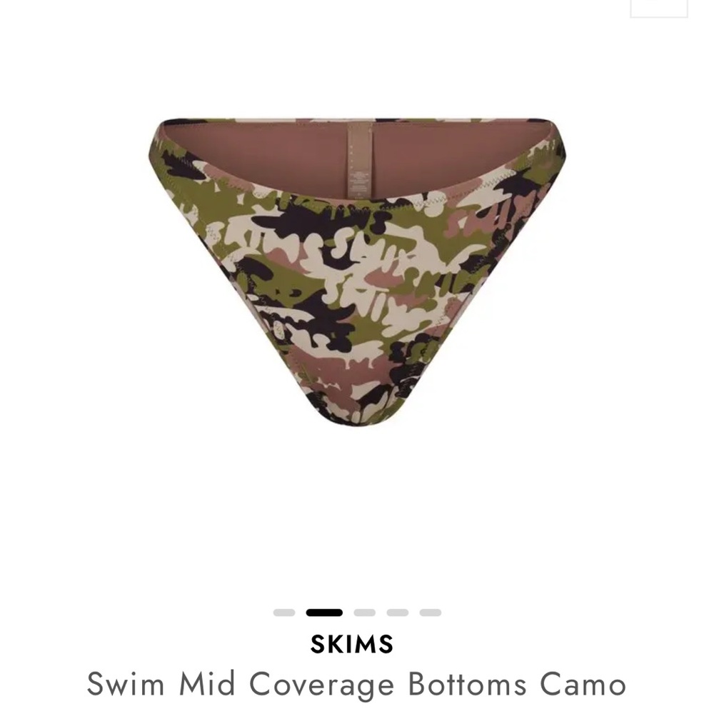 Skims swim mid-coverage bottoms camo